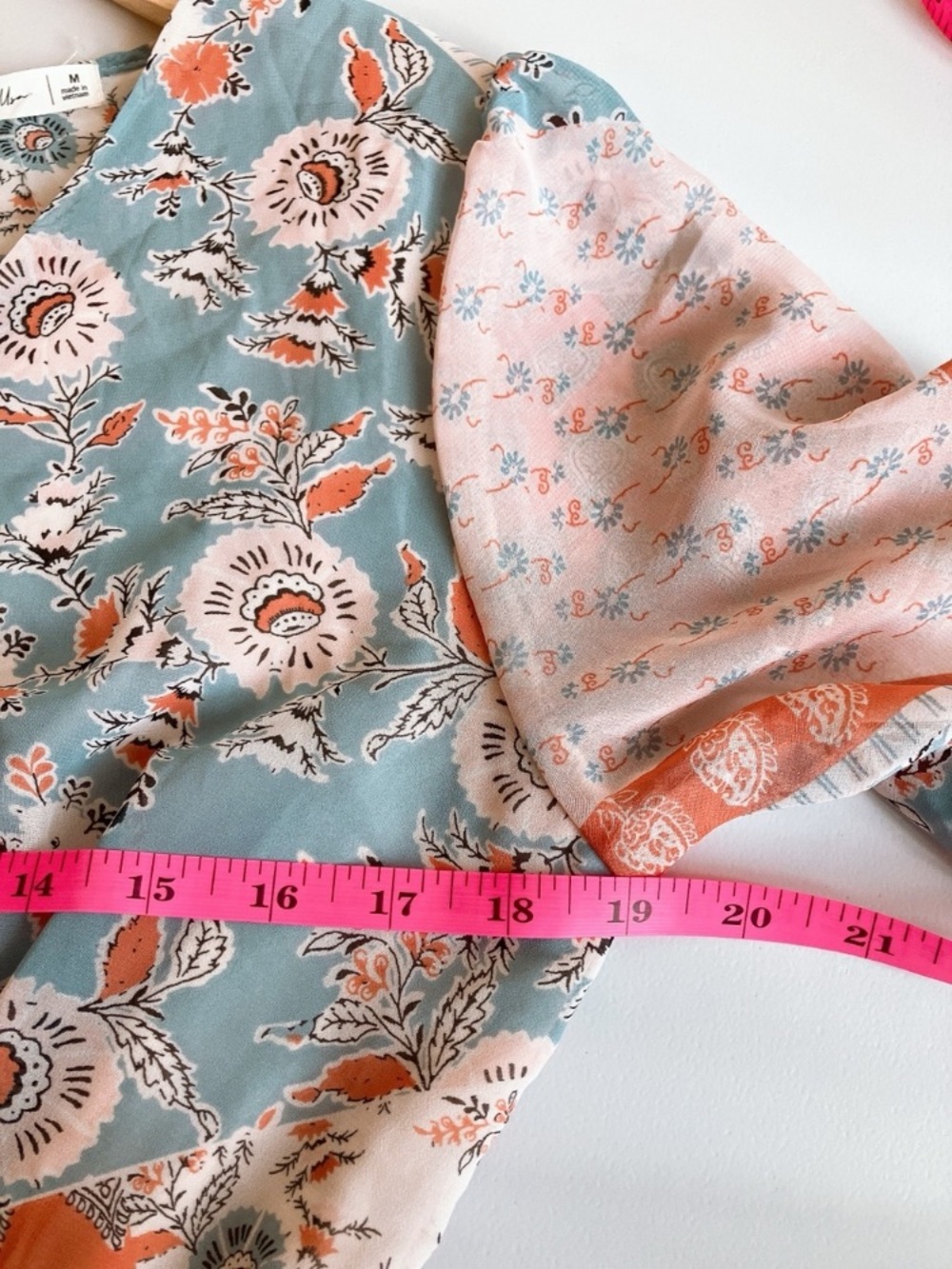 Amazon Active-USA Patchwork Longsleeve Chiffon Jumpsuit Romper Medium NWT - Picture 10 of 12